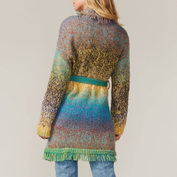 Natalia Fringed Cardigan Greylin by Anthropologie Size S - Picture 2 of 13